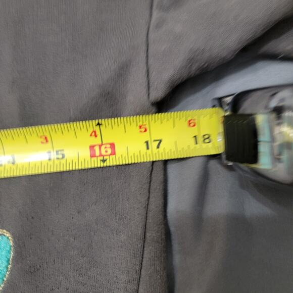 Juicy Couture Not Sorry Gray Graphic Pullover Sweatshirt Blue Lettering - Picture 7 of 9